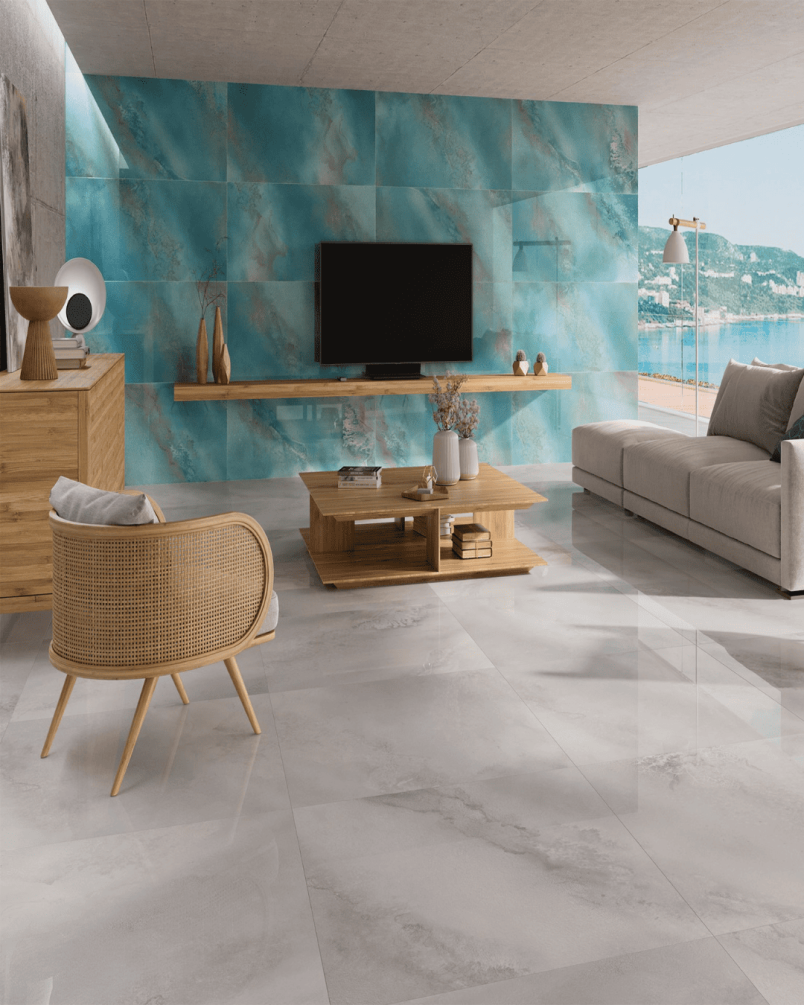 Hydra Aqua 60x120 - Carrelage brillant (carton de 1,44 m²)