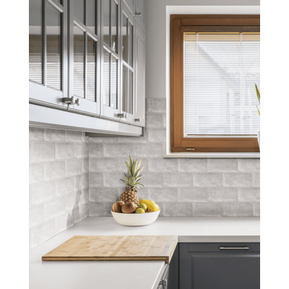 Decor Camden Grey 10x20 - Carrelage finition brillante (carton de 1 m2)