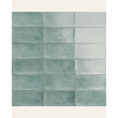 Decor Camden Emerald 10x20 - Carrelage finition brillante (carton de 1 m2)