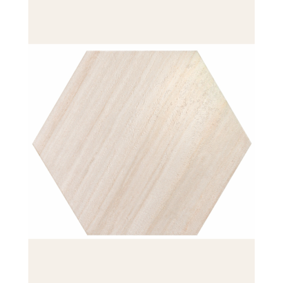 Travertino 56x48,5 – Carrelage hexagonal brillant (carton de 1,20 m²)