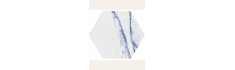 Thassos Blue 56x48,5 – Carrelage hexagonal brillant (carton de 1,20 m²)