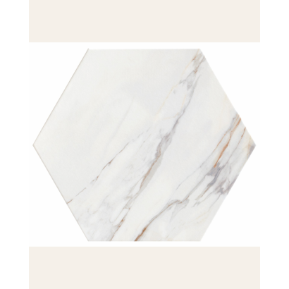 Thassos Gold 56x48,5 – Carrelage hexagonal brillant (carton de 1,20 m²)