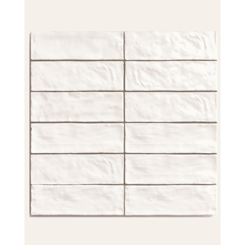 Positano Bianco 6,5x20 - Faïence effet zellige (carton de 0,5 m²)