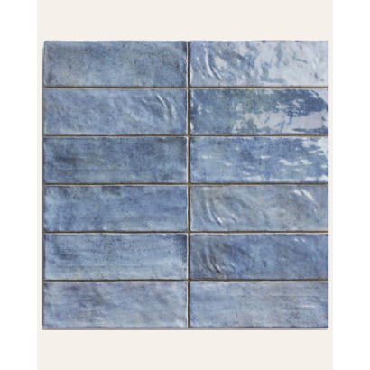 Positano Zaffiro 6,5x20 - Faïence effet zellige (carton de 0,5 m²)