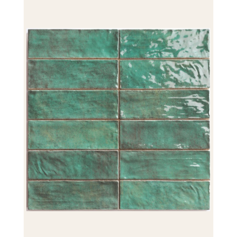Positano Smeraldo 6,5x20 - Faïence effet zellige (carton de 0,5 m²)