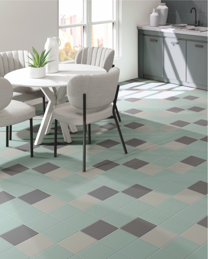 Technical Soft Aloe 20x20 - Carrelage uni antidérapant (carton de 1 m²)