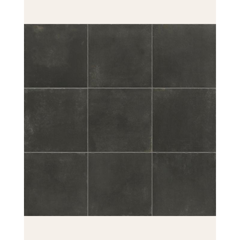 Nostalgy Black 20x20 - Carrelage effet béton antidérapant (carton de 1 m²)