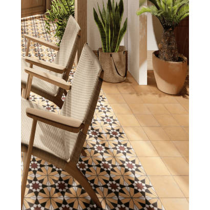 Nostalgy Honey 20x20 - Carrelage effet béton antidérapant (carton de 1 m²)