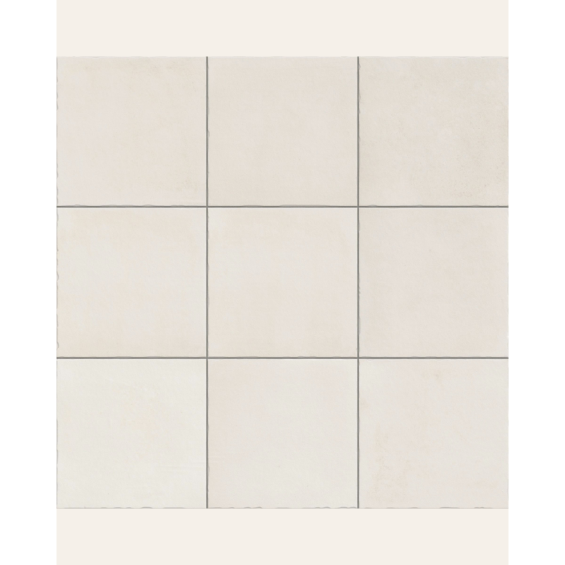 Nostalgy White 20x20 - Carrelage effet béton antidérapant (carton de 1 m²)