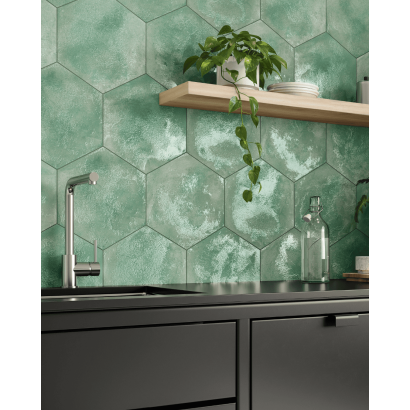 Craft Jungle 28,5x33 - Carrelage hexagonal antidérapant (carton de 1 m2)