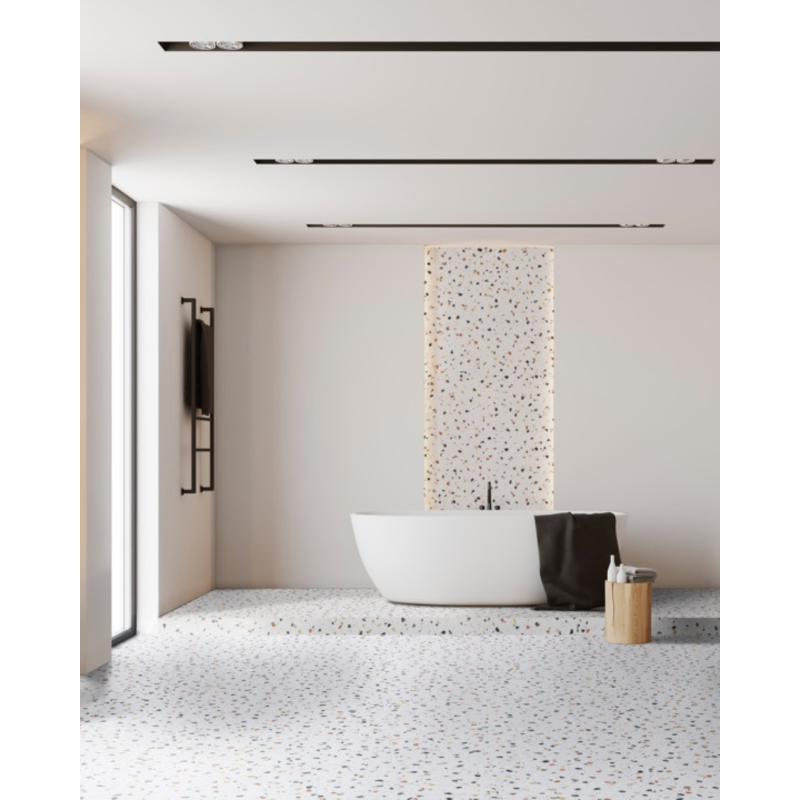 Galaxy Blanco 59,6x59,6 - Carrelage effet terrazzo (carton de 1,42 m2)