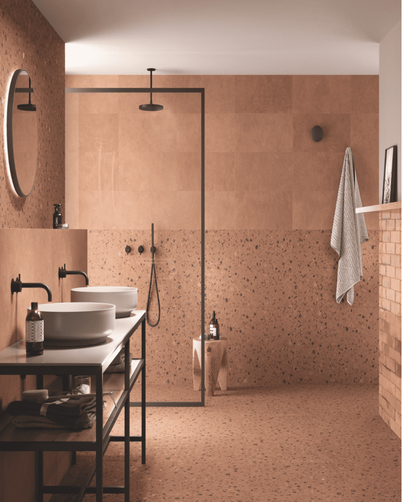 Coccio Terra 60×60 – Carrelage effet terrazzo (carton de 1,08 m²)
