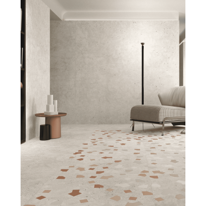 Ricetta Avorio 90x90 - Carrelage effet terrazzo (carton de 1,62 m2)