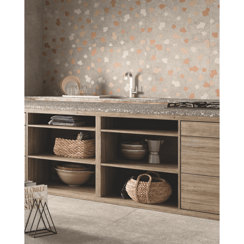 Ricetta Tortora 90x90 - Carrelage effet terrazzo (carton de 1,62 m2)