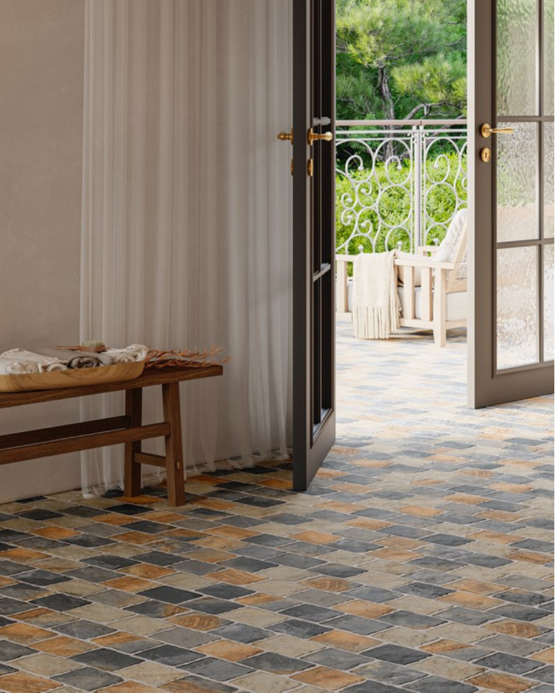 Slate Indian Cobblestone 44x66 - Carrelage effet pierre (carton de 1,04 m2)