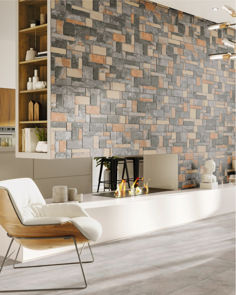 Slate Indian Stonework 44x66 - Carrelage effet pierre (carton de 1,04 m2)