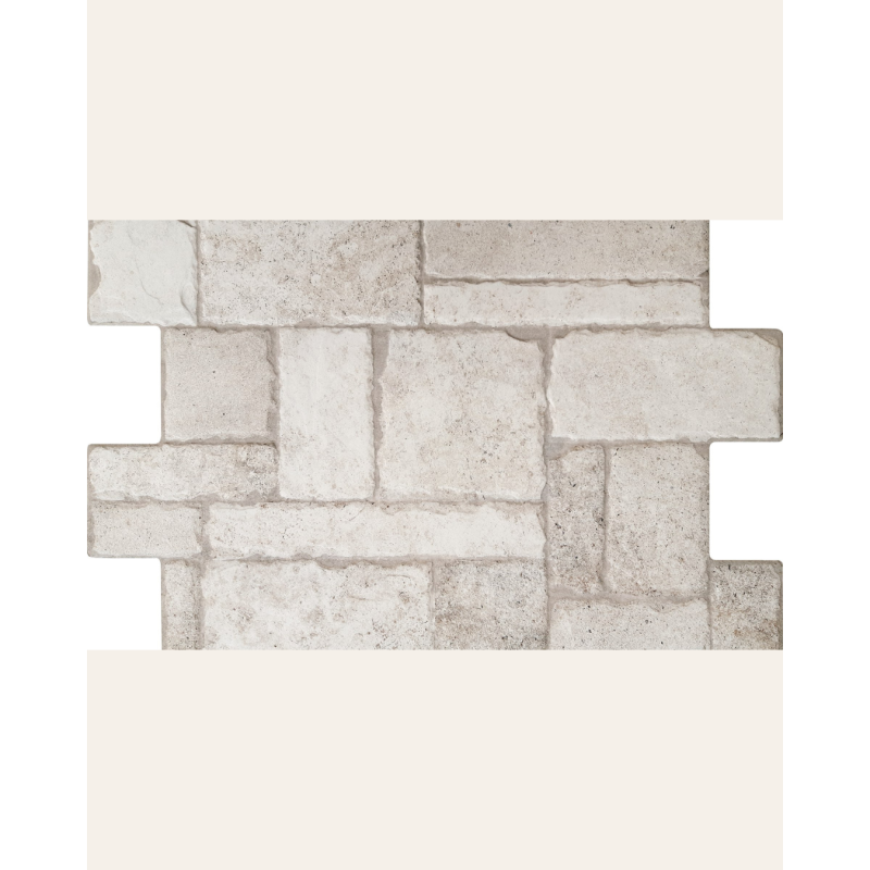 Borgogna White Stonework 44x66 - Carrelage effet pierre (carton de 1,04 m2)