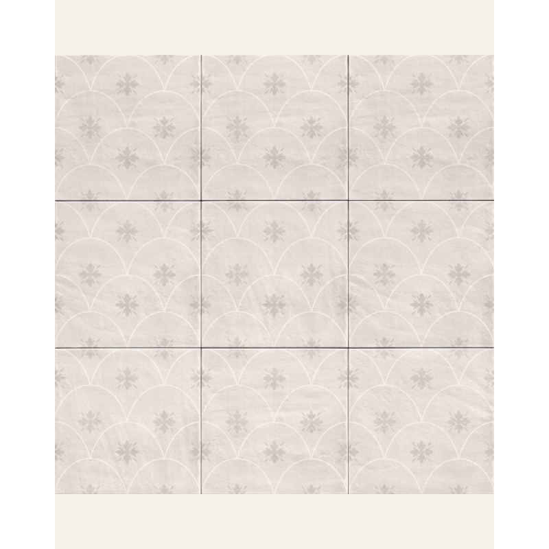 Glamour White 20x20 - Carrelage style carreaux de ciment (carton de 1 m²)