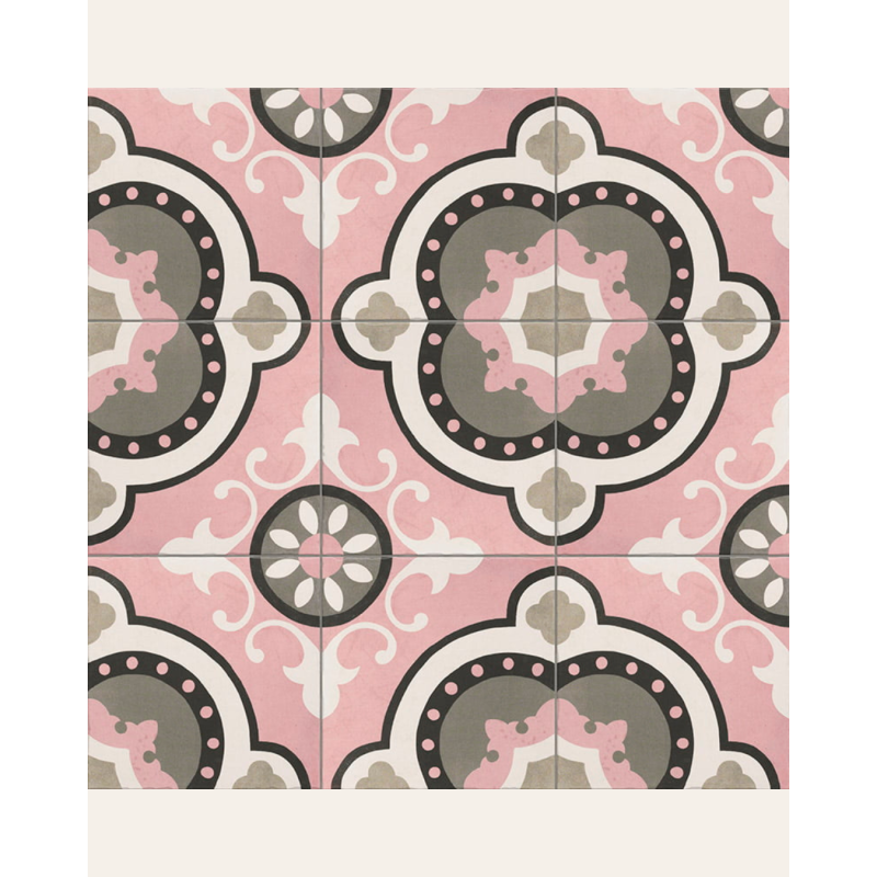 Barcelona Rose 20x20 - Carrelage style carreaux de ciment (carton de 1 m²)