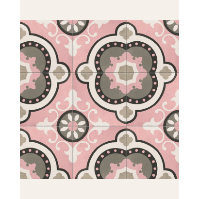 Barcelona Rose 20x20 - Carrelage style carreaux de ciment (carton de 1 m²)