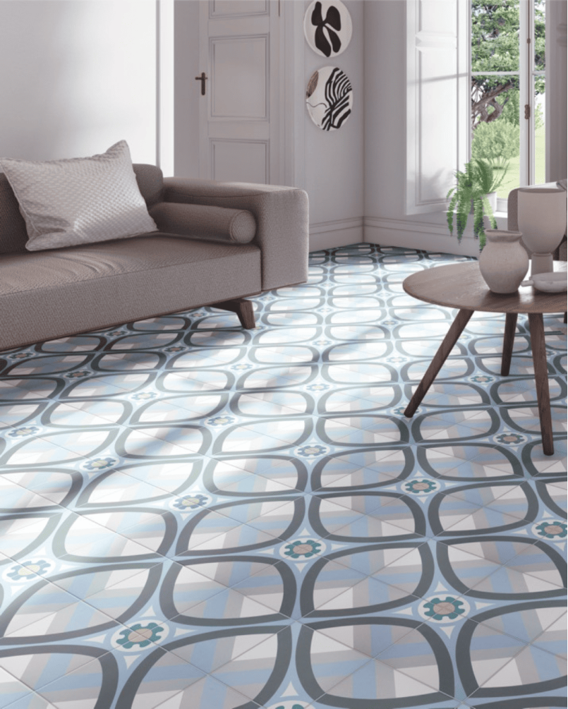 Normandy Yport 20x20 – Carrelage décoratif style carreaux de ciment (carton de 1 m²)