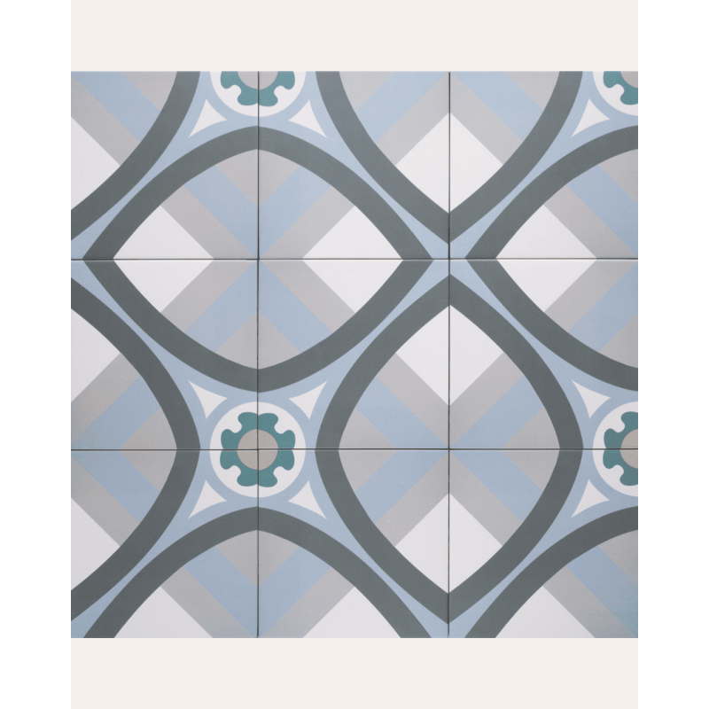 Normandy Yport 20x20 – Carrelage décoratif style carreaux de ciment (carton de 1 m²)