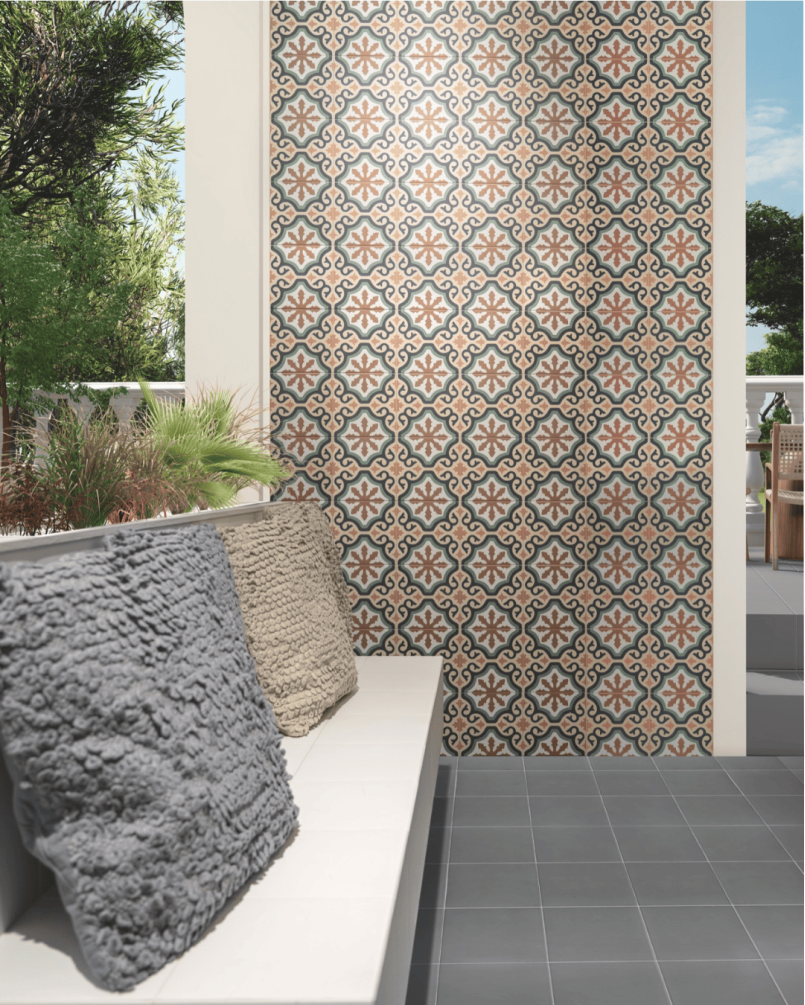 Normandy St. Michael 20x20 – Carrelage décoratif style carreaux de ciment (carton de 1 m²)