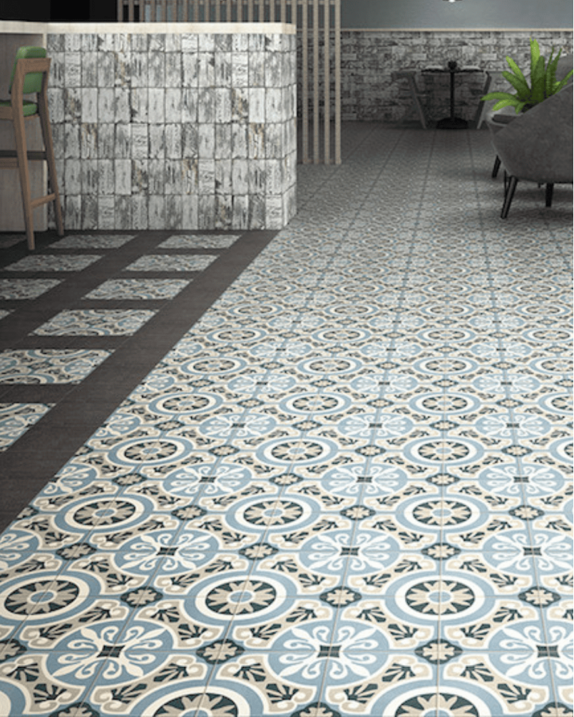 Centro Viena 20x20 - Carrelage décoratif à motifs floraux (carton de 1 m²)