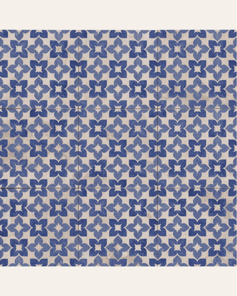 Soul Blu 20x20 - Carrelage style carreaux de ciment (carton de 1 m2)