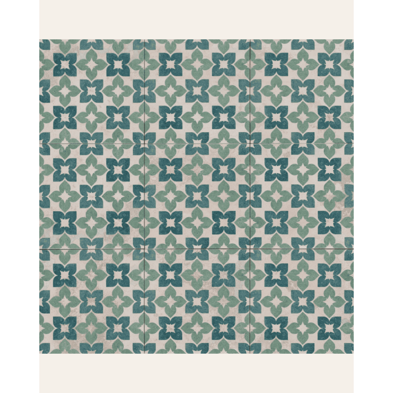 Soul Green 20x20 - Carrelage style carreaux de ciment (carton de 1 m2)