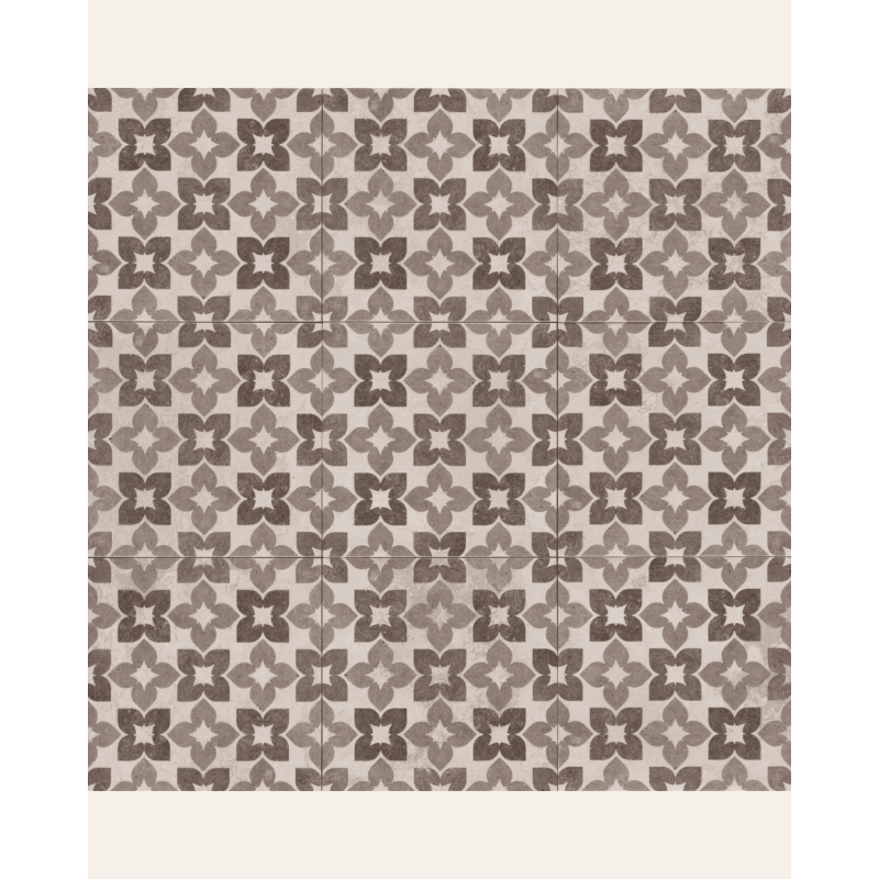 Soul Black 20x20 - Carrelage style carreaux de ciment (carton de 1 m2)