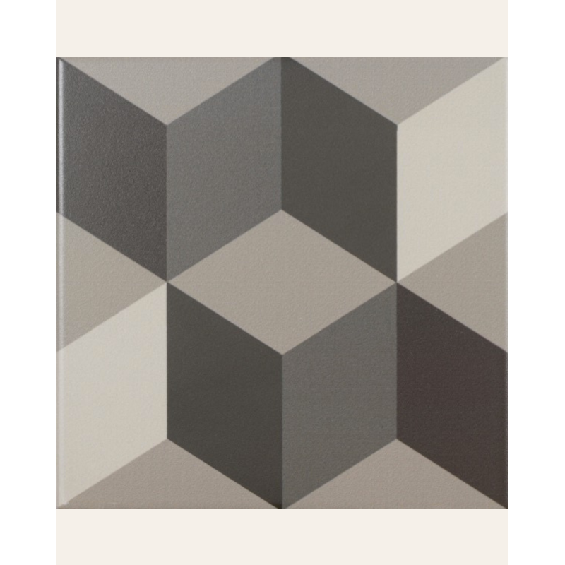 Lahore Grey 15x15 - Carrelage style carreaux de ciment (carton de 0,5 m²)