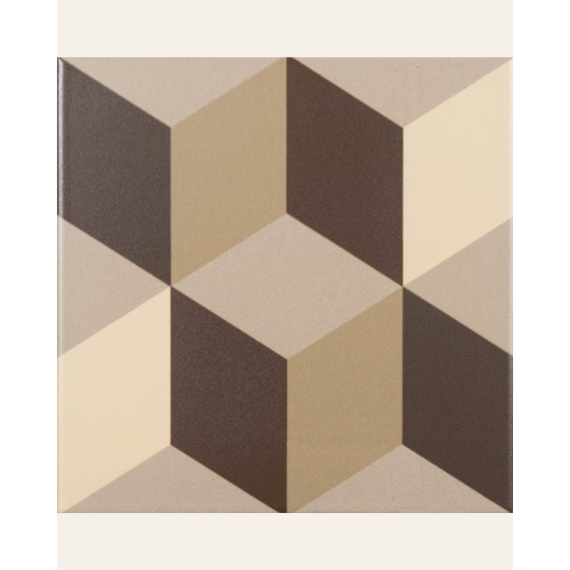 Lahore Coffee 15x15 - Carrelage style carreaux de ciment (carton de 0,5 m²)