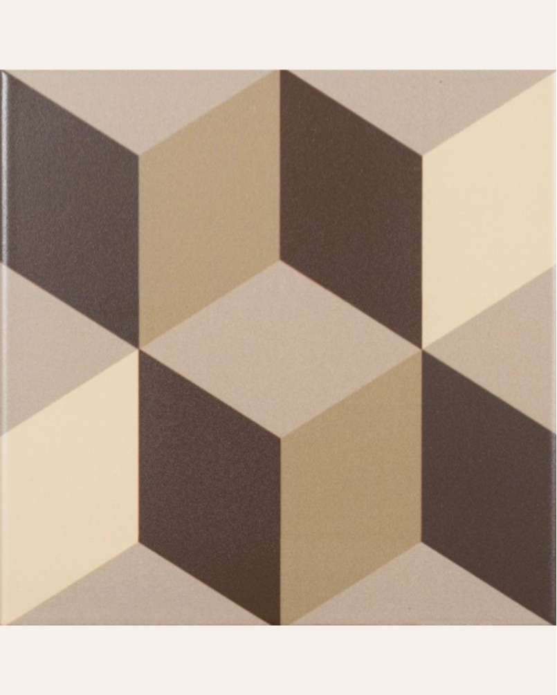 Lahore Coffee 15x15 - Carrelage style carreaux de ciment (carton de 0,5 m²)