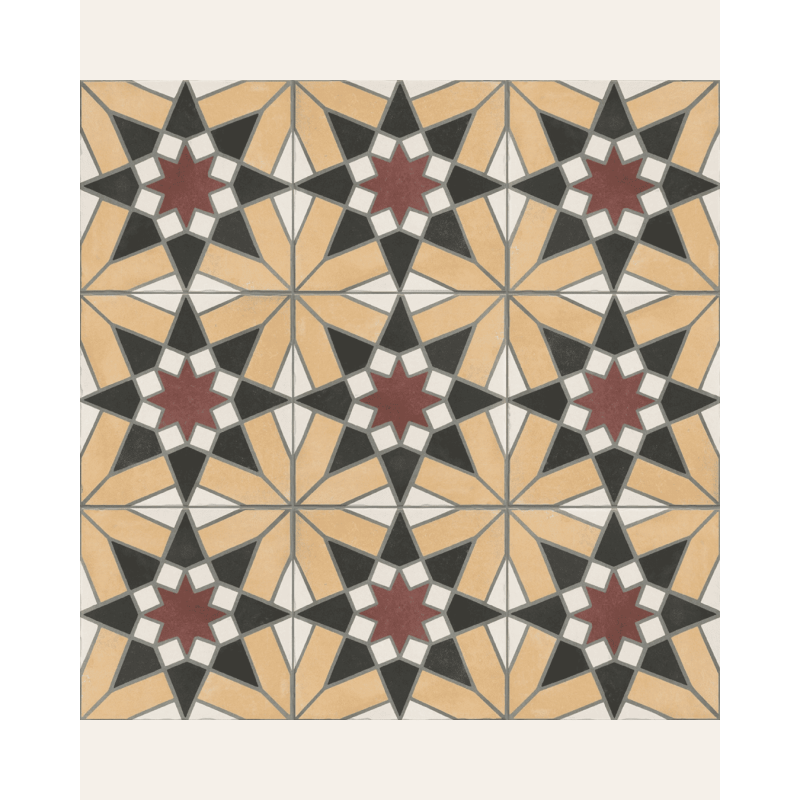 Sevilla Honey 20x20 - Carrelage à motifs géométriques  (carton de 1 m2)