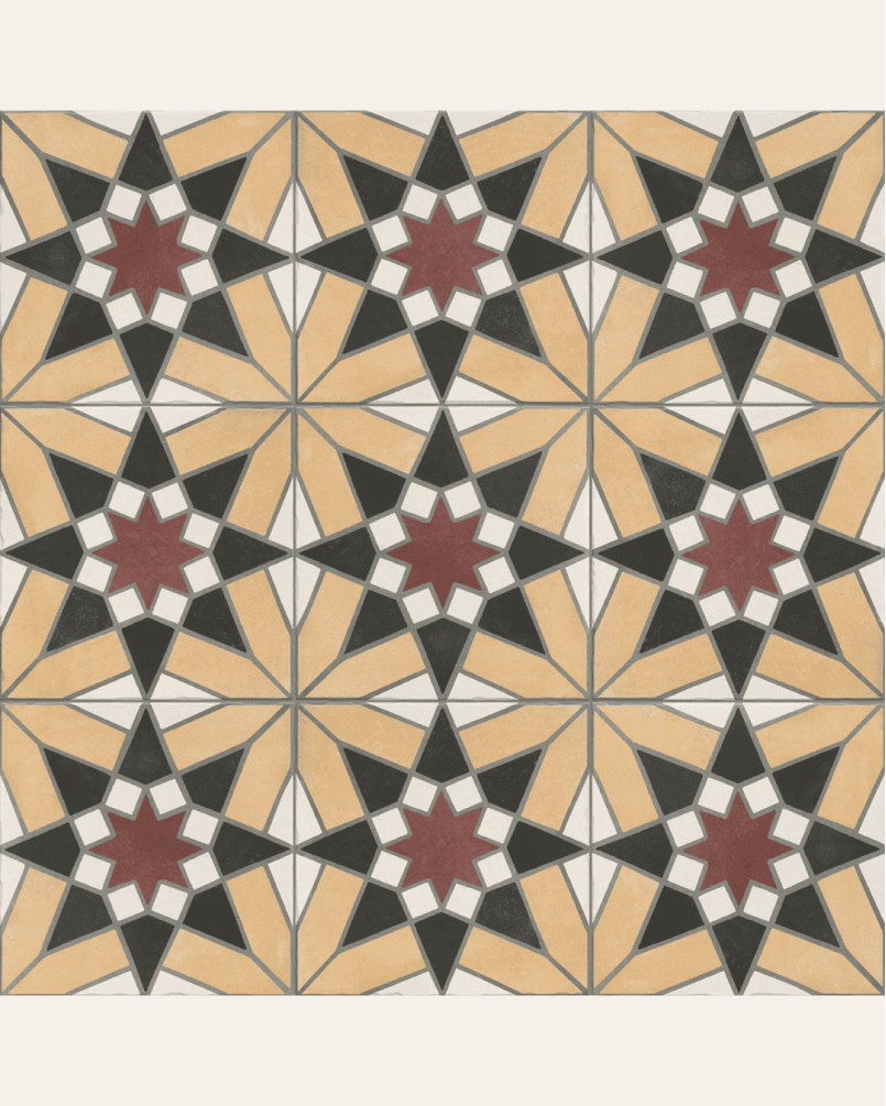 Sevilla Honey 20x20 - Carrelage à motifs géométriques  (carton de 1 m2)