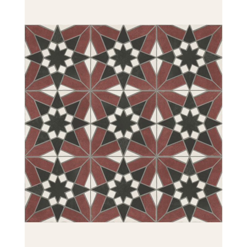 Sevilla Grenade 20x20 - Carrelage style carreaux de ciment (carton de 1 m2)