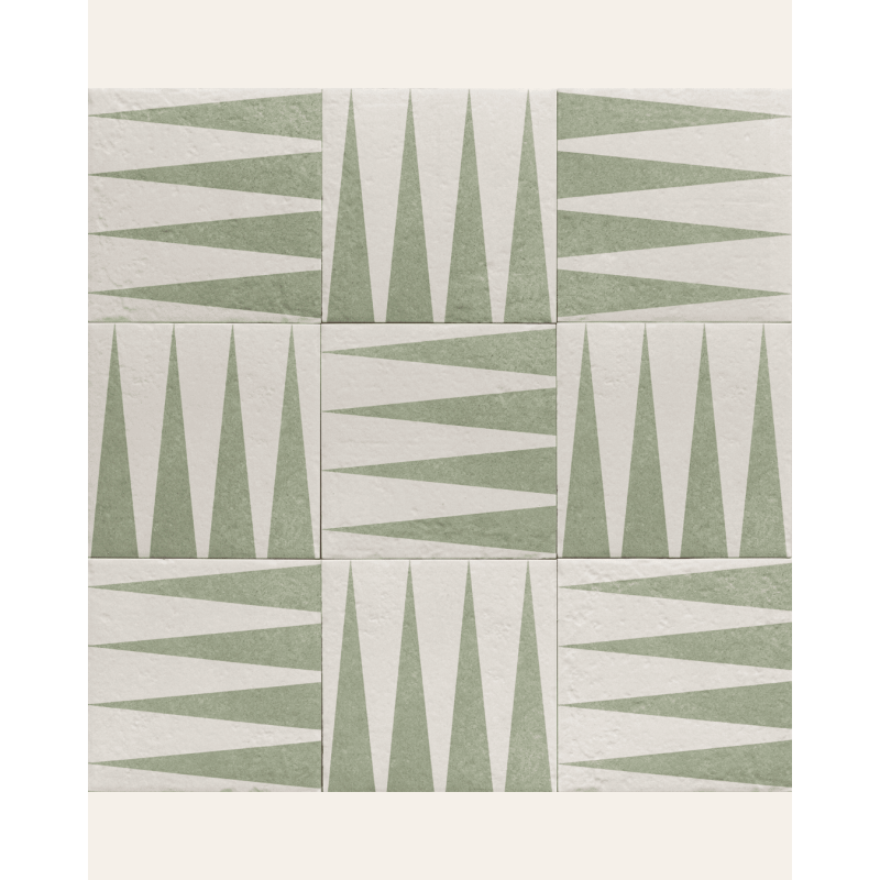 Decor Green Four 20x20 - Carrelage style carreaux de ciment (carton de 1 m²)