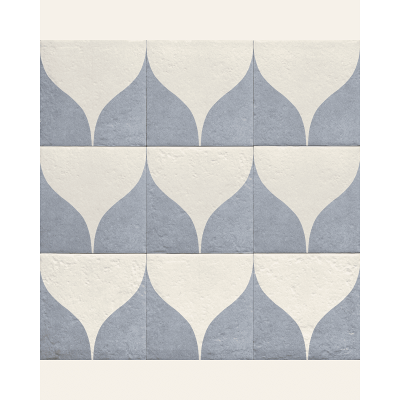 Decor Blue Two 20x20 - Carrelage style carreaux de ciment (carton de 1 m2)