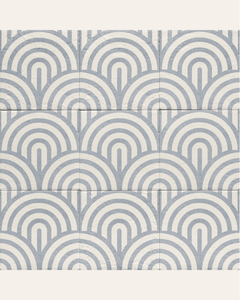 Decor Blue Three 20x20 - Carrelage style carreaux de ciment (carton de 1 m2)