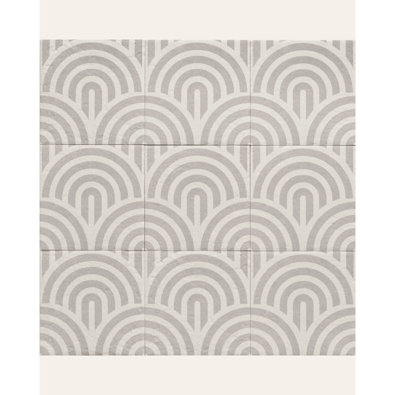 Decor Grey Three 20x20 - Carrelage style carreaux de ciment (carton de 1 m²)