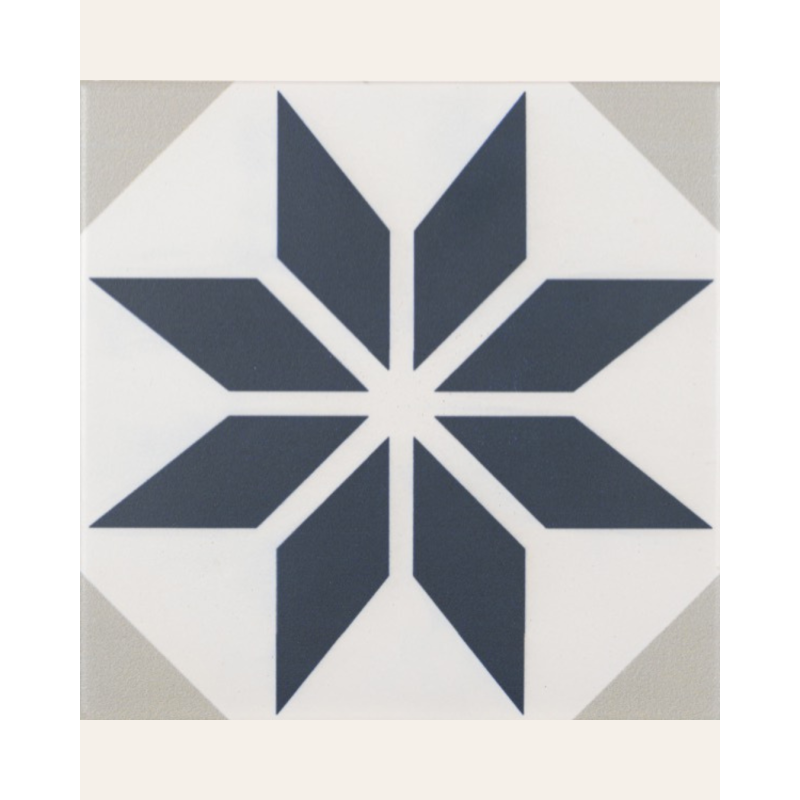 Fontenay Blue 15x15 - Carrelage style carreaux de ciment (carton de 0,5 m²)
