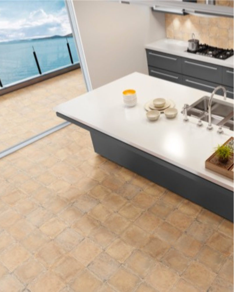 Scudo Cream 20x20 - Carrelage effet béton (carton de 1 m²)
