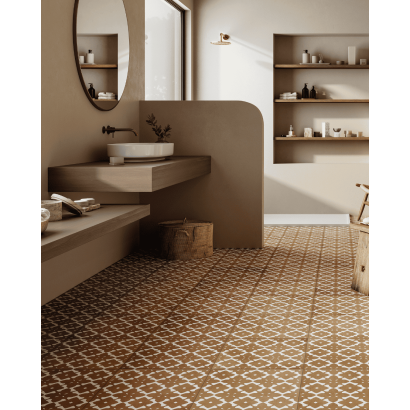 Bari Deco Terra 33x33 - Carrelage style carreaux de ciment (carton de 1 m2)