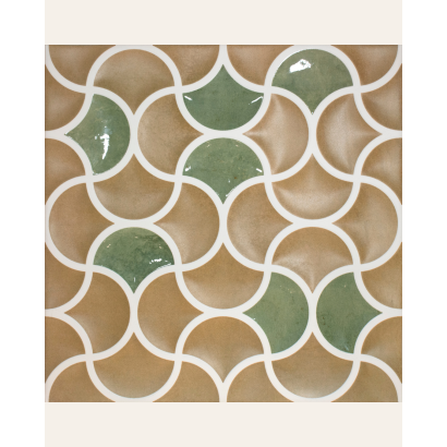 Lattice Terra Emerald 33x33 - Carrelage style carreaux de ciment (carton de 0,89 m2)