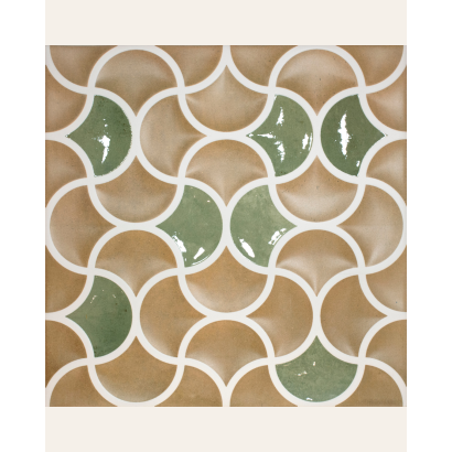 Lattice Terra Emerald 33x33 - Carrelage style carreaux de ciment (carton de 0,89 m2)