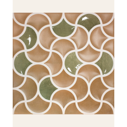 Lattice Terra Emerald 33x33 - Carrelage style carreaux de ciment (carton de 0,89 m2)