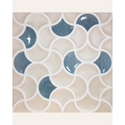 Lattice Sand Aqua 33x33 - Carrelage style carreaux de ciment (carton de 0,89 m2)