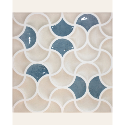 Lattice Sand Aqua 33x33 - Carrelage style carreaux de ciment (carton de 0,89 m2)