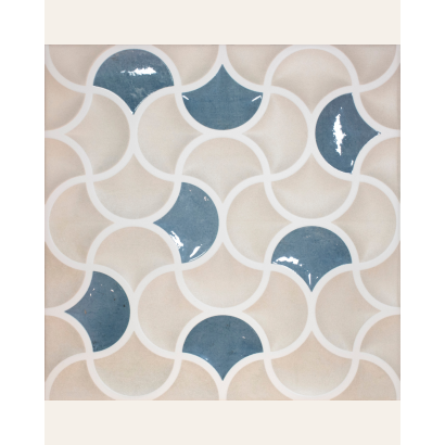 Lattice Sand Aqua 33x33 - Carrelage style carreaux de ciment (carton de 0,89 m2)